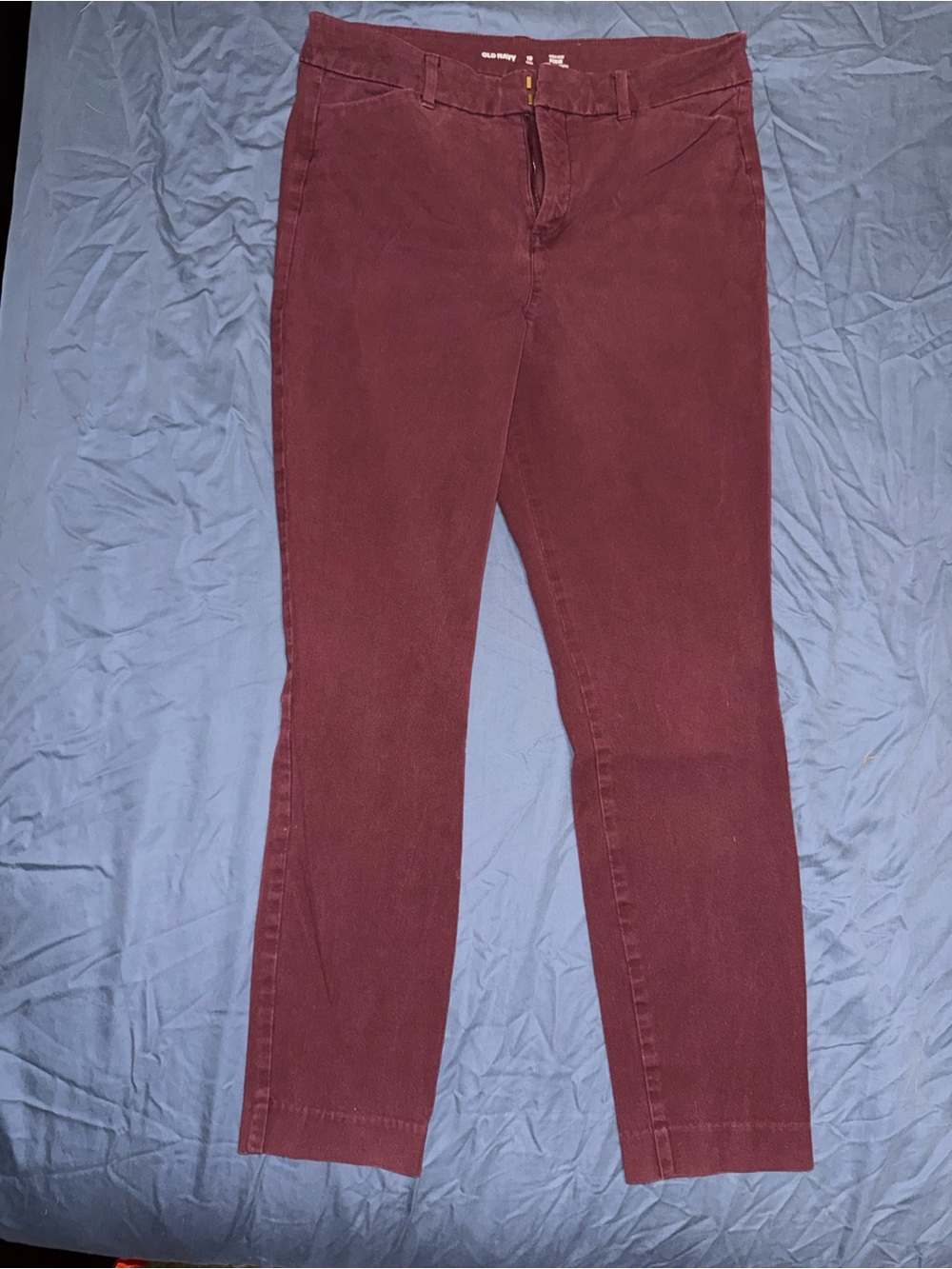Old Navy Pixie High-Rise Skinny Pants in Deep Burgundy